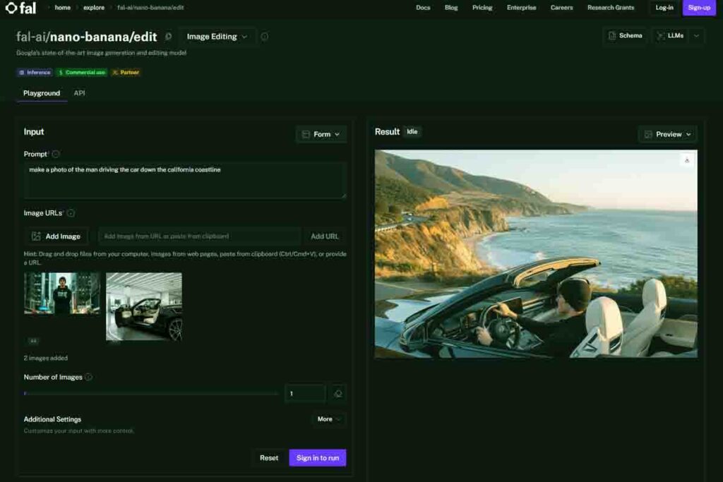 how to use google nano banana interface