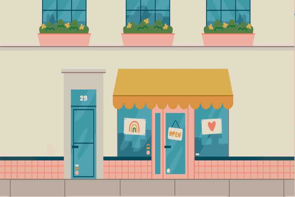 Small business storefront