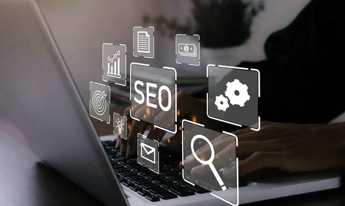 Automated SEO tools analyzing website data.