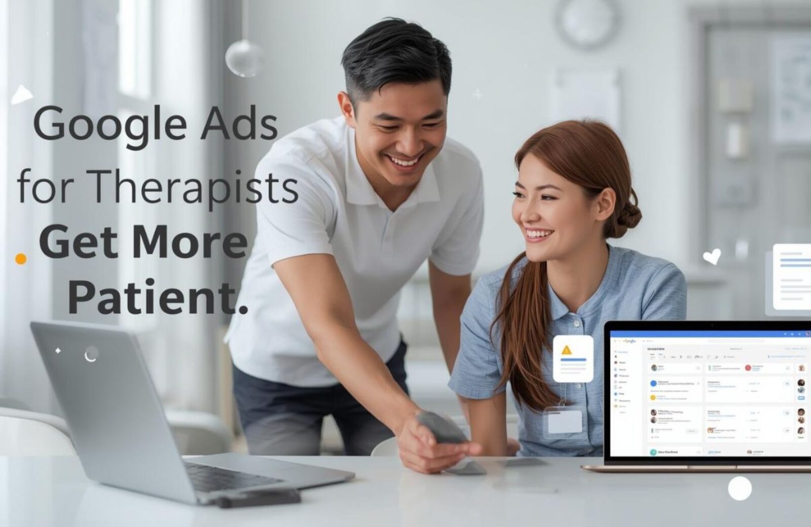 Google ads for the therapist for get the more patient from the google ads leads.