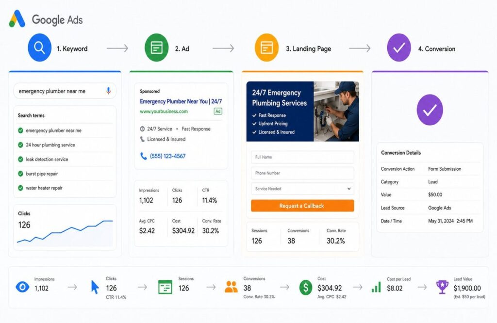 google-ads-traffic-keyword-flow
